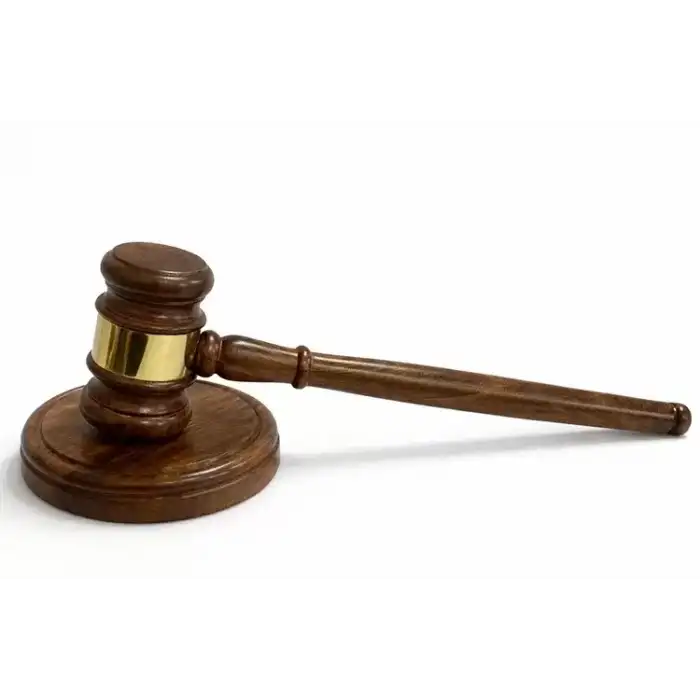 AsilTech Pirinç İşlemeli Ahşap Hakim Tokmağı