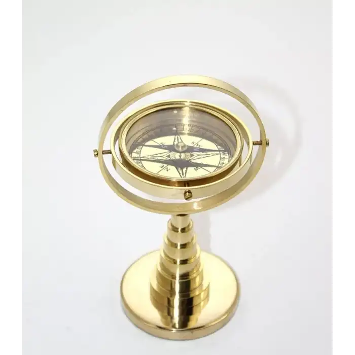 AsilTech Pirinç Masa Üstü Pusula Model 1