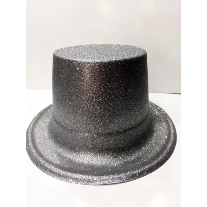 AsilTech Plastik Parti Şapkası Gümüş Siml