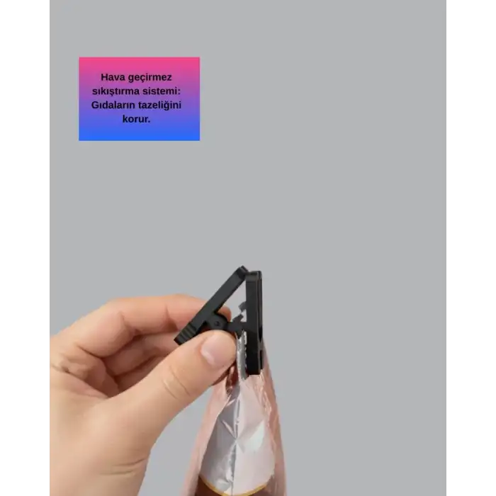 AsilTech Plastik Poşet Kilidi Mutfak İçin Çok Amaçlı Mandal