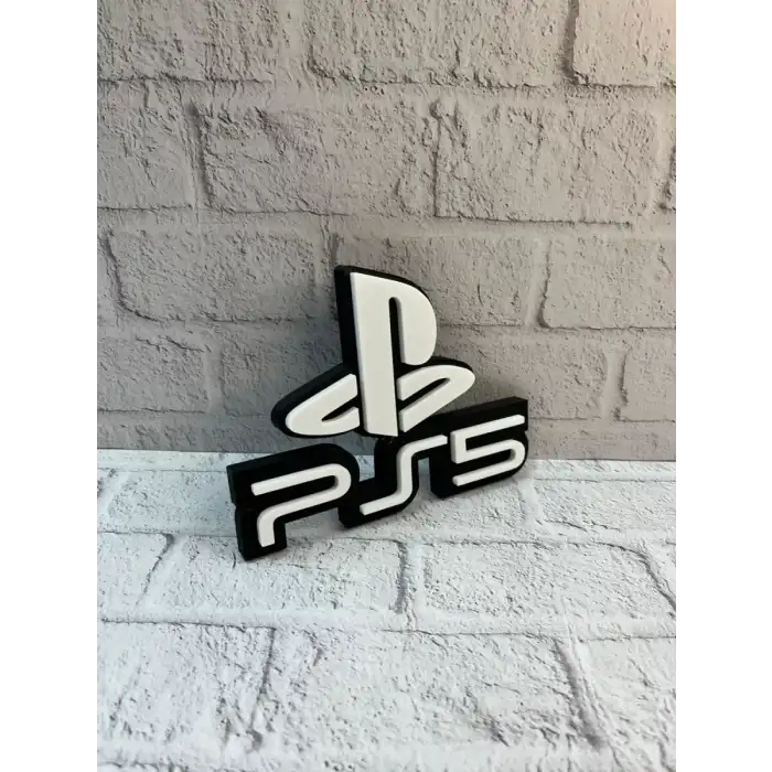 AsilTech PlayStation 5 Logo Duvar Dekoru Minimal Tasarım 16×12 cm