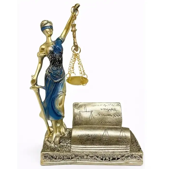 AsilTech Polyester Kartvizitli Adalet Figürü