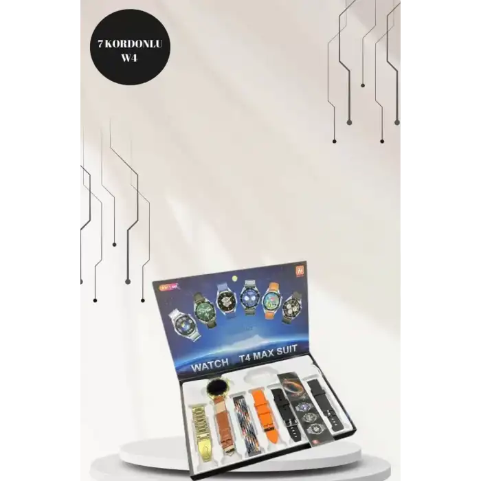 AsilTech Powerbank Bluetooth Kulaklık Ve Akıllı Saat 7 Kordonlu Metal Kordon Plastik Kordon