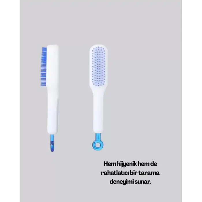 AsilTech Pratik Mekanizmalı Saç Tarağı – Kendi Kendini Temizler, Taşınabilir