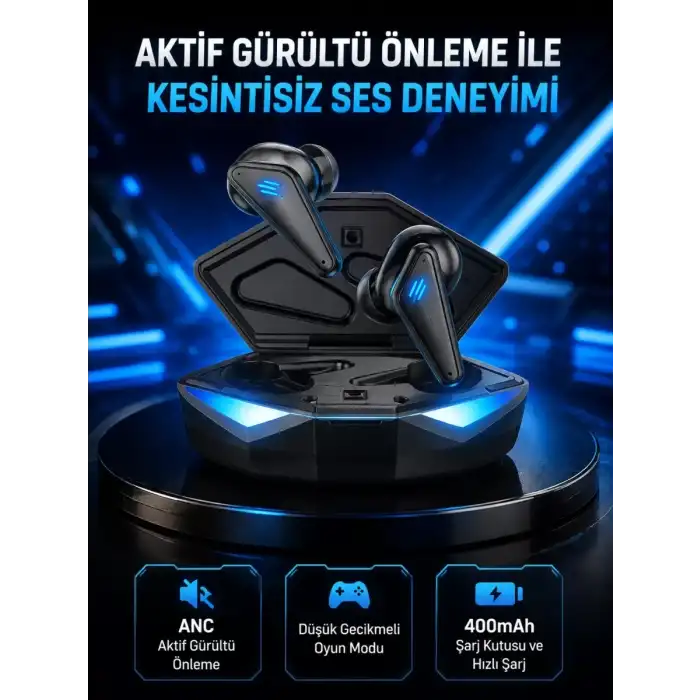AsilTech Profesyonel Bluetooth 5.0 Kulaklık – Dokunmatik Kontrol, 3D Surround Ses