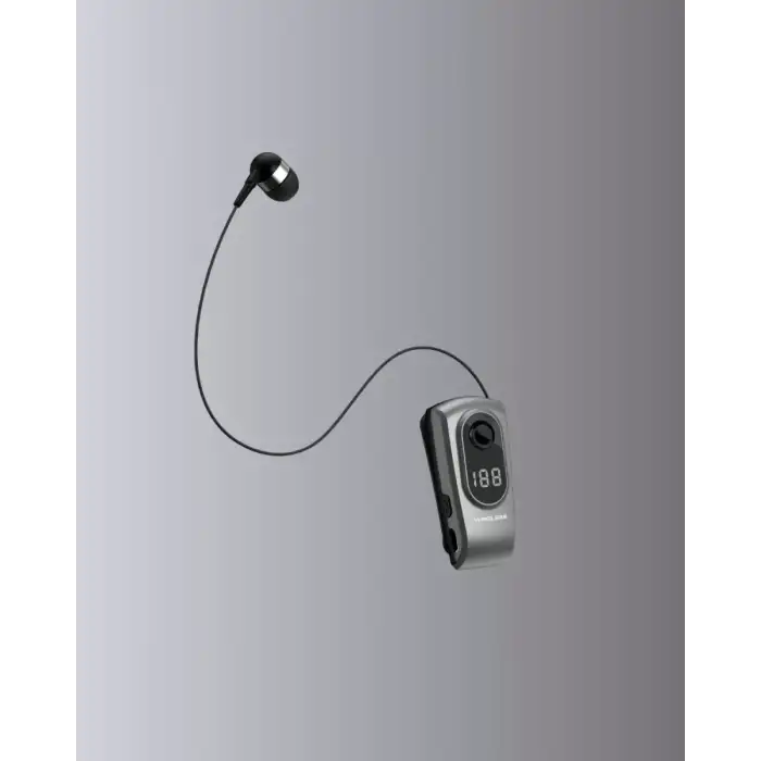 AsilTech Profesyonel Bluetooth Kulaklık – Klipsli, Titreşimli, Dijital Göstergeli