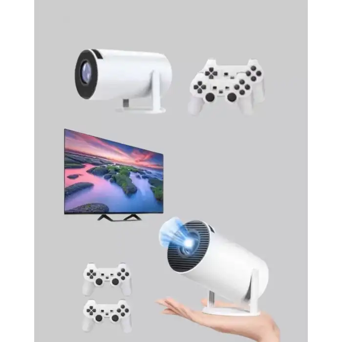 AsilTech Projeksiyon Cihazı 4K Destekli Kablosuz Bağlantılı Bluetooth 5.0