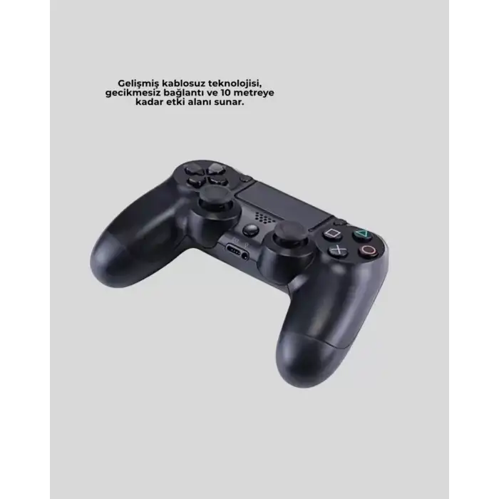 AsilTech PS4 Uyumlu Kablosuz Oyun Kolu Ergonomik Çift Titreşimli
