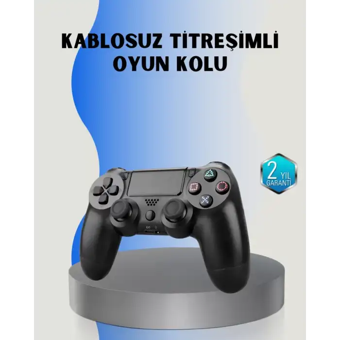 AsilTech PS4 Uyumlu Kablosuz Oyun Kolu – Gerçekçi Titreşimli Geri Bildirim