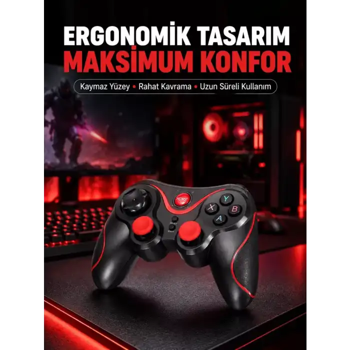 AsilTech Rahat Kavrama ve Düşük Gecikme Teknolojili Gamepad