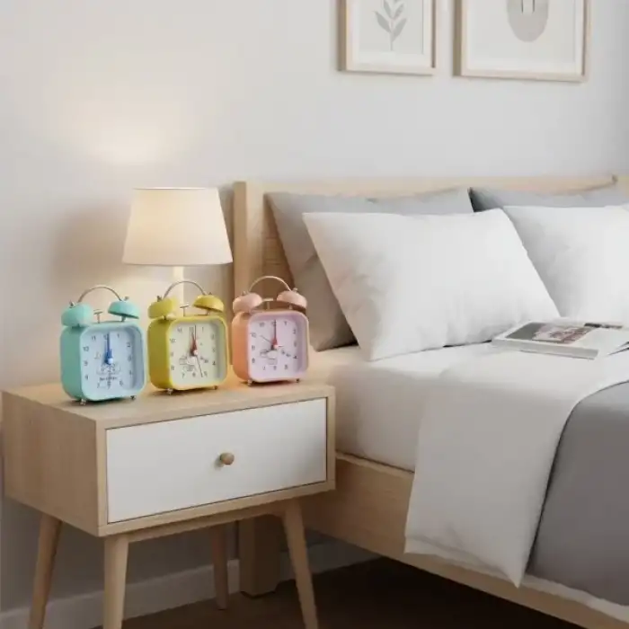 AsilTech Renkli Kare Masa Çalar Saati