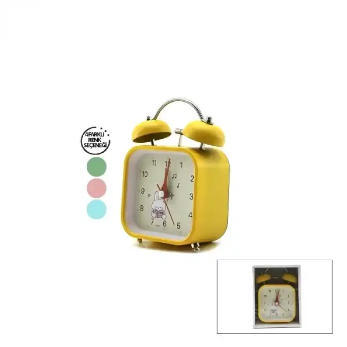 AsilTech Renkli Kare Masa Çalar Saati