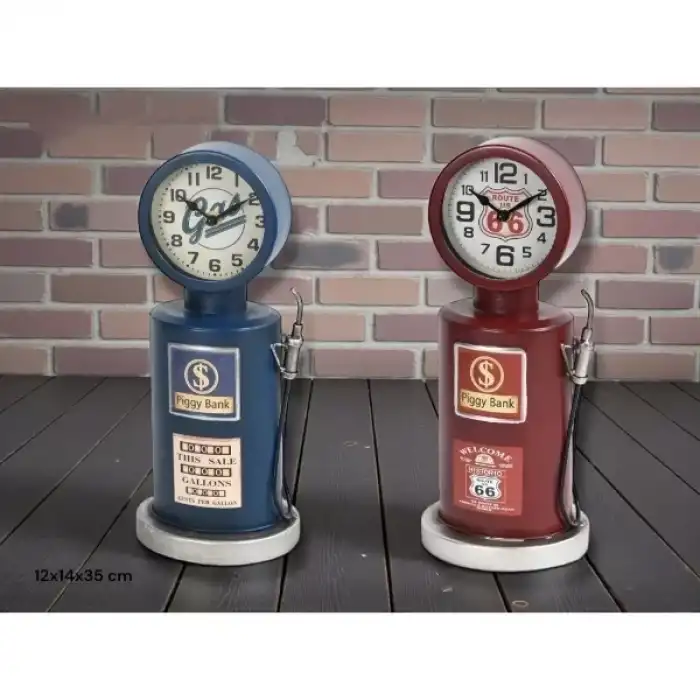 AsilTech Retro Benzin Pompası Tasarımlı Masaüstü Saat