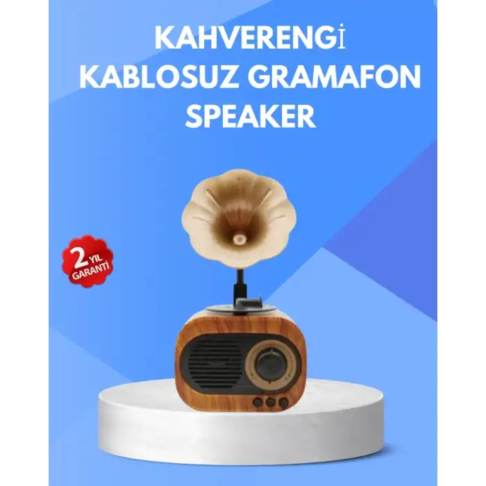 AsilTech Retro Tasarımlı Mini Bluetooth Hoparlör ve FM Radyo Çoklu Medya