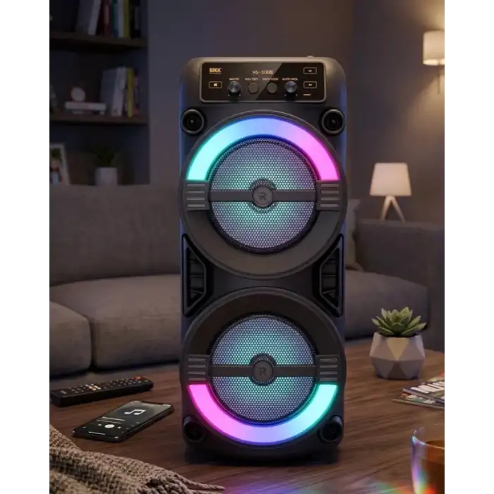 AsilTech RGB Işıklı Taşınabilir Bluetooth Hoparlör Güçlü Stereo Ses