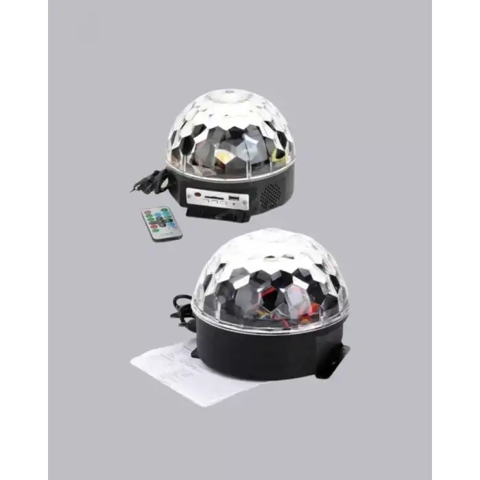 AsilTech Ritim Hassasiyetli Bluetooth Hoparlörlü Disko Işığı Döner LED Efektli