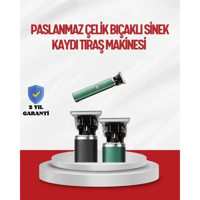 AsilTech Saç Sakal Ense Paslanmaz Çelik T-Bıçak Vücut Tıraş Makinesi