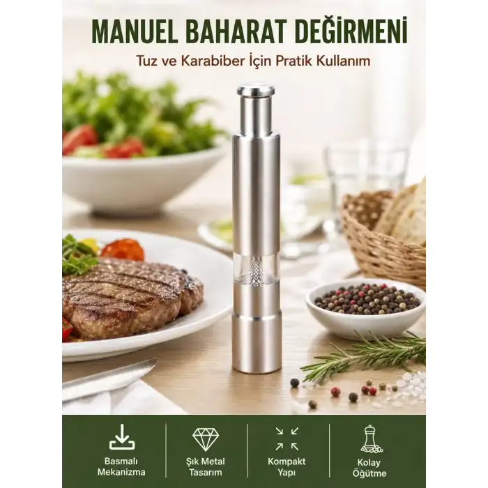 AsilTech Sağlıklı ve Dayanıklı Gıda Sınıfı Paslanmaz Çelik Öğütücü Yeni Nesil