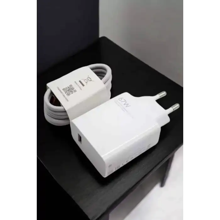 AsilTech Şarj Aleti 67W Hızlı Şarj Turbo Type-C Uyumlu Şarj Adaptörü Kablosu