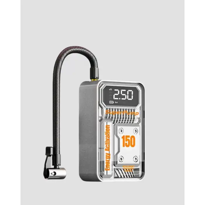 AsilTech Şarjlı Kablosuz Hava Pompası – 150 PSI Basınç, LED Ekran ve 6000mAh Batarya
