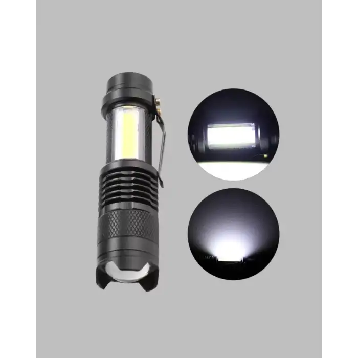 AsilTech Şarjlı Mini LED El Feneri 2000 Lümen Su Geçirmez