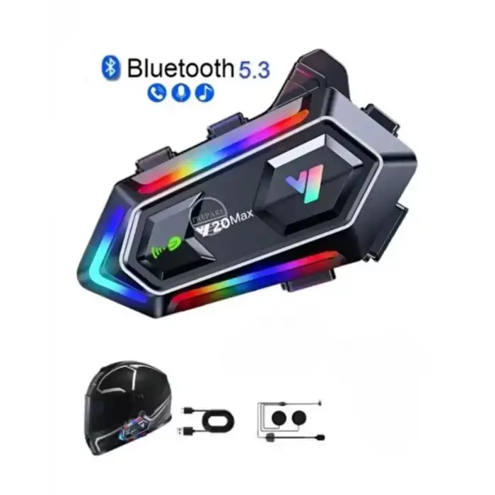 AsilTech Şarjlı Motosiklet Kask Intercom Kulaklık Bluetooth 5.3 Teknolojisi