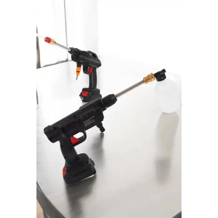 AsilTech Şarjlı Oto Yıkama Tabancası Su Basınçlı Hazneli Bataryalı