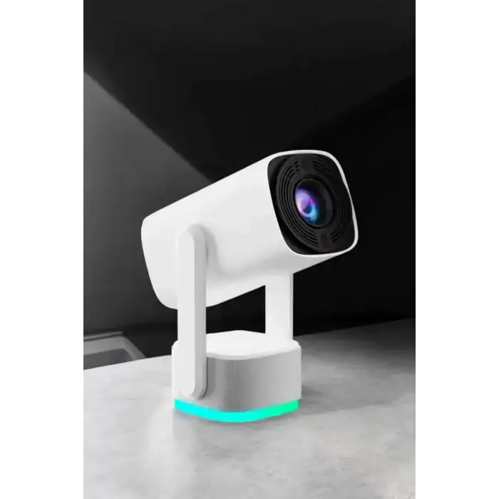 AsilTech Şarjlı Projeksiyon Oyun Sinema Projektörü 4K HD Görüntü Kaliteli