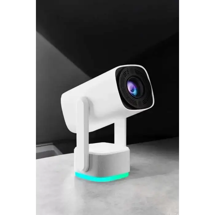 AsilTech Şarjlı Projeksiyon Oyun Sinema Projektörü 4K HD Görüntü Kaliteli