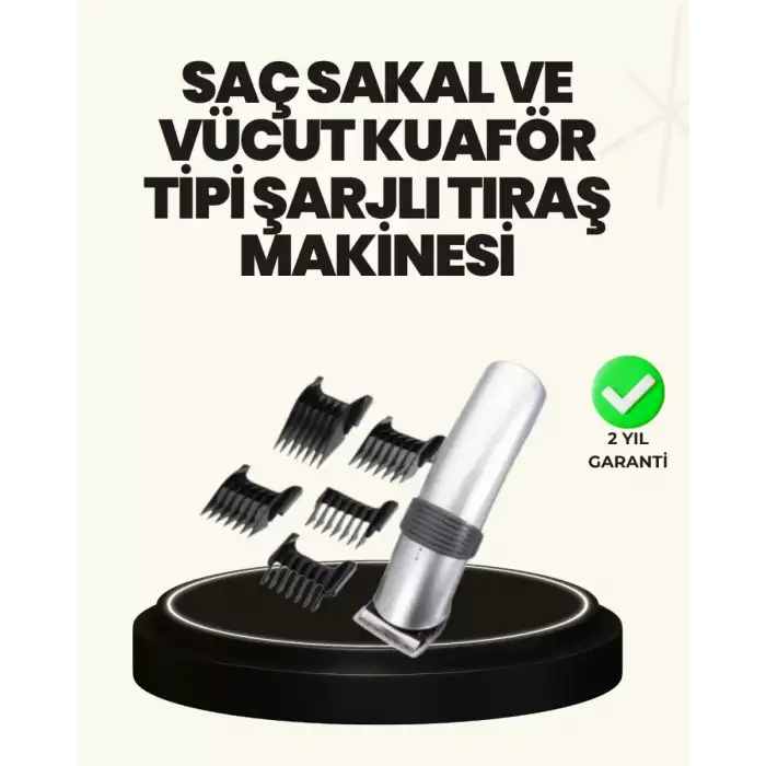 AsilTech Şarjlı ve Kablosuz Tıraş Makinesi – Her Yerde Rahat Kullanım