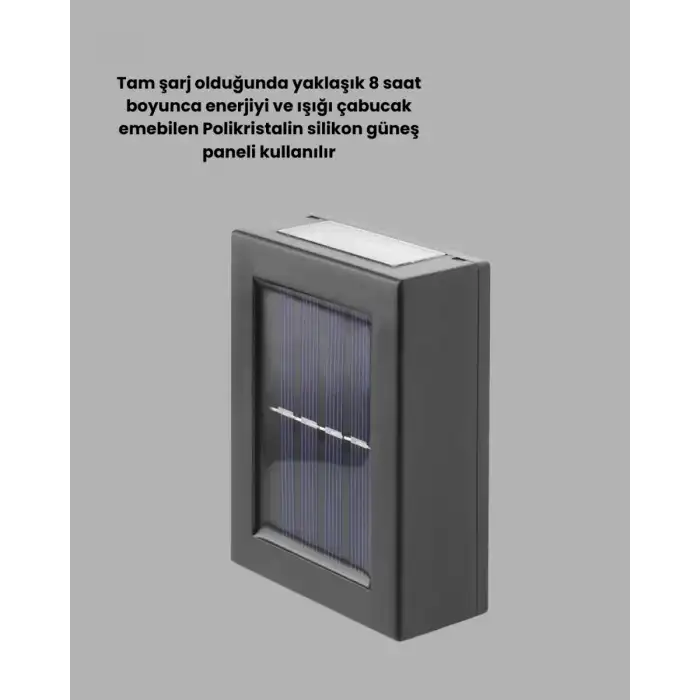 AsilTech Şeffaf Abajurlu Duvar Tipi Solar Işık