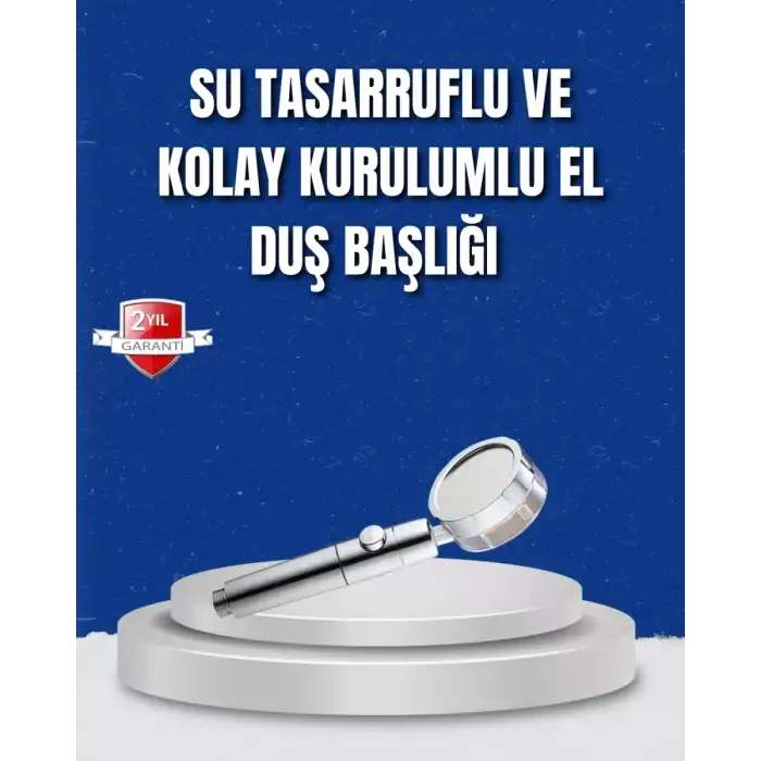 AsilTech Şelale Sisi ve Masaj Özellikli Banyo Duş Başlığı