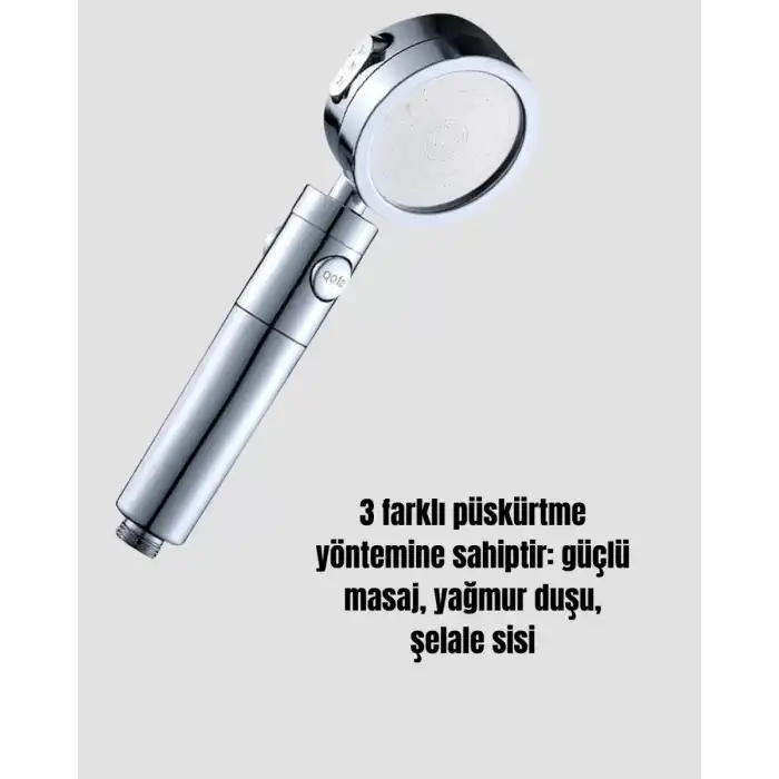 AsilTech Şelale Sisi ve Masaj Özellikli Banyo Duş Başlığı