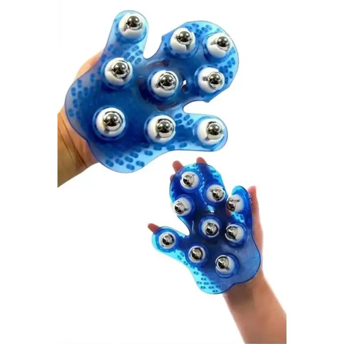 AsilTech Selülit Giderici Masaj Eldiveni 9 Bilyeli Palm Masaj Eldiven Tam Vücut