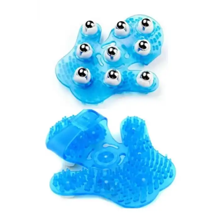 AsilTech Selülit Giderici Masaj Eldiveni 9 Bilyeli Palm Masaj Eldiven Tam Vücut