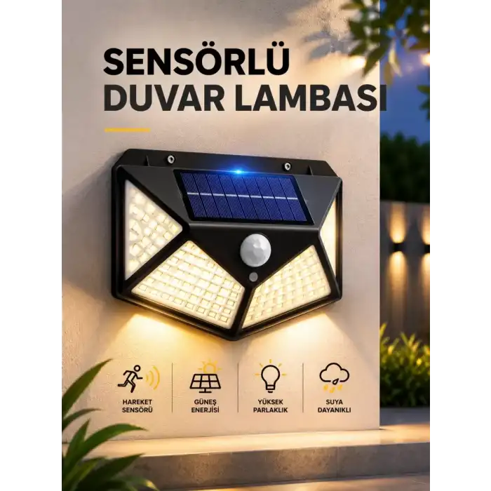 AsilTech SENSÖRLÜ GÜNEŞ ENERJİLİ DUVAR LAMBASI