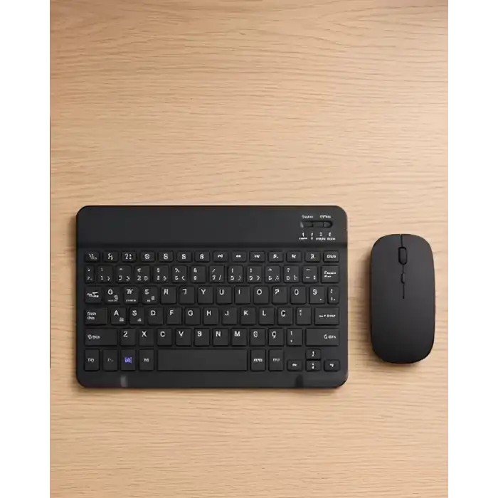 AsilTech Sessiz Tuşlu Kablosuz Klavye Mouse Seti Çoklu Cihaz Uyumlu