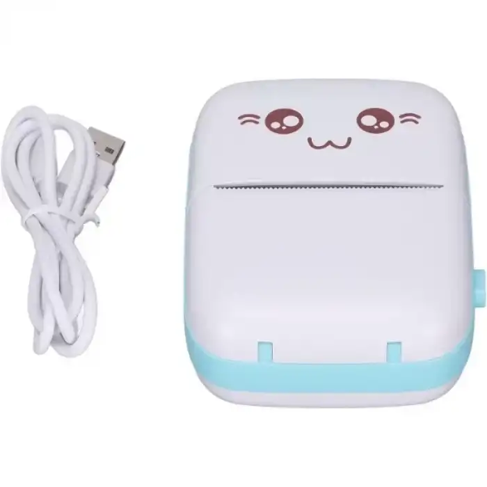 AsilTech Sevimli Mini Taşınabilir Yazıcı Printer