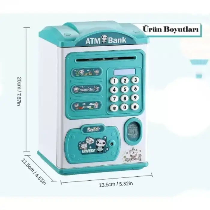 AsilTech Sevimli Tasarımlı Şifreli ATM Kumbara