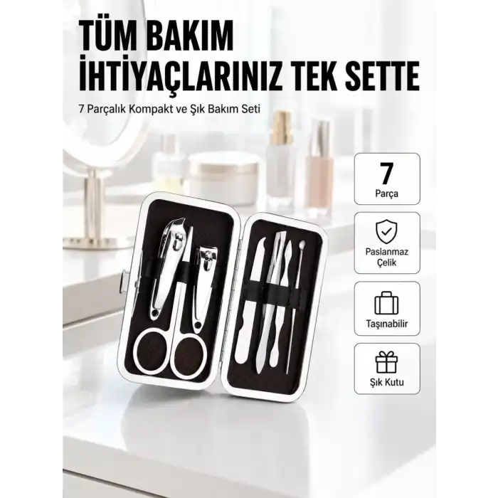 AsilTech Seyahat İçin Uygun Çok Amaçlı Kişisel Bakım Seti