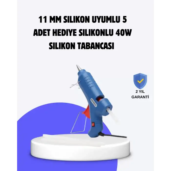 AsilTech Sıcak Mum Tabancası 40W 5 Silikon Hediyeli Kolay ve Hızlı Yapıştırma