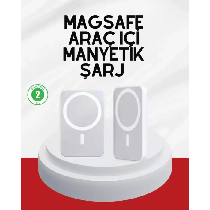 AsilTech Şık Tasarımlı MagSafe Araç Telefon Tutucu Type-C Girişli