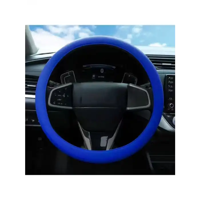AsilTech Silikon Direksiyon Kılıfı Mavi