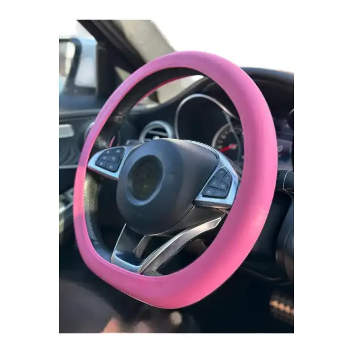 AsilTech Silikon Direksiyon Kılıfı Pembe