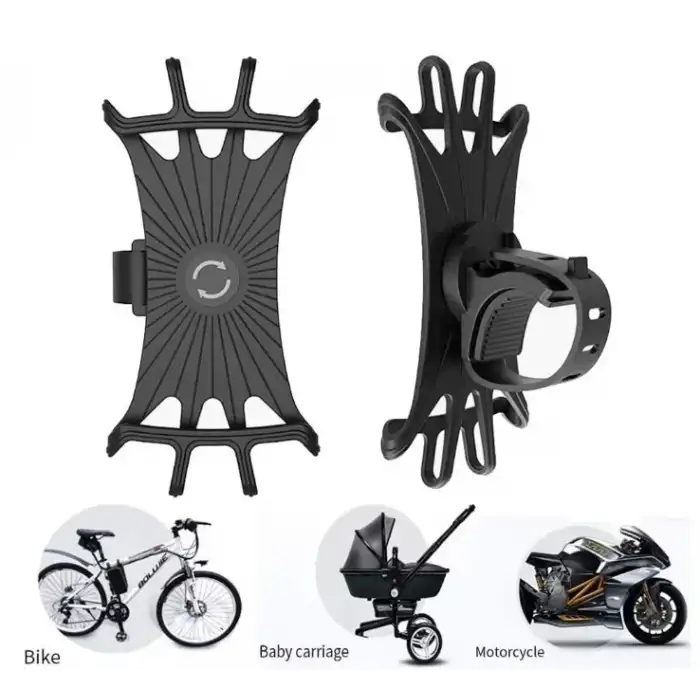 AsilTech Silikon Esnek Bisiklet Telefon Tutucu