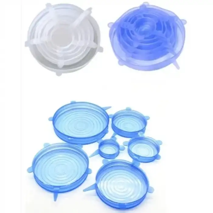 AsilTech Silikon Yemek Saklama Kapak Seti 6 Adet