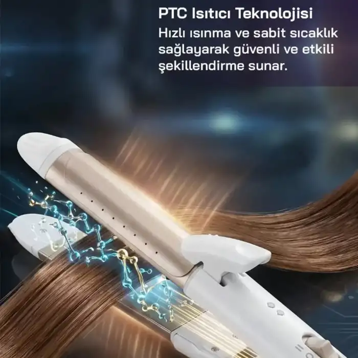AsilTech Sinbo Saç Düzleştirici ve Maşa - Seramik Kaplama - 180°C Sıcaklık