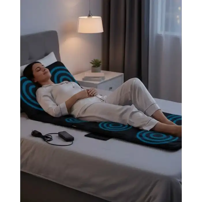 AsilTech Sırt Bel Boyun Masaj Minderi Isıtmalı Titreşimli Sistem