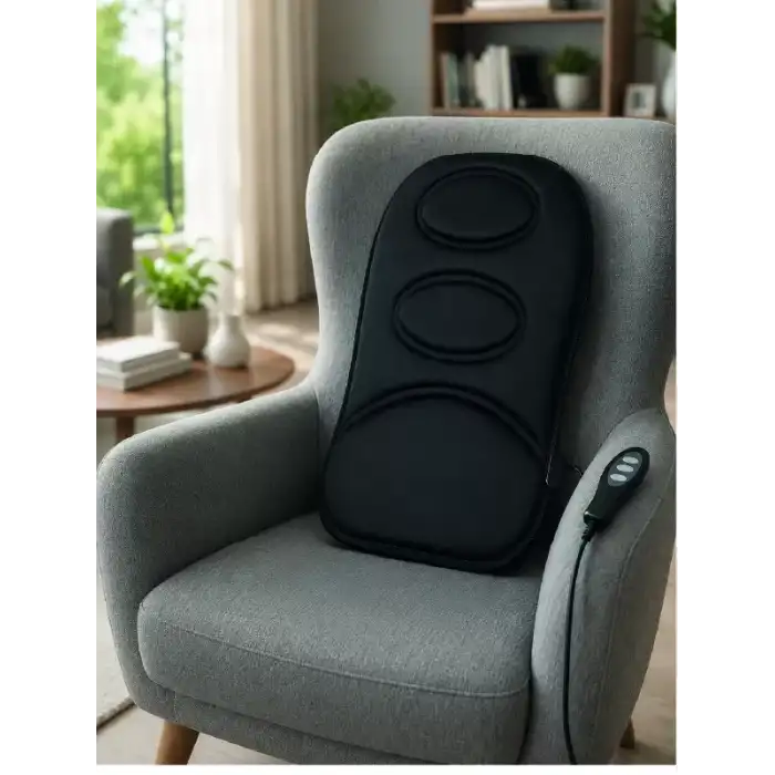 AsilTech Sırt ve Bel Masaj Minderi Motorlu, Kademeli Şiddet Ayarlı Masaj Koltuğu Pedi