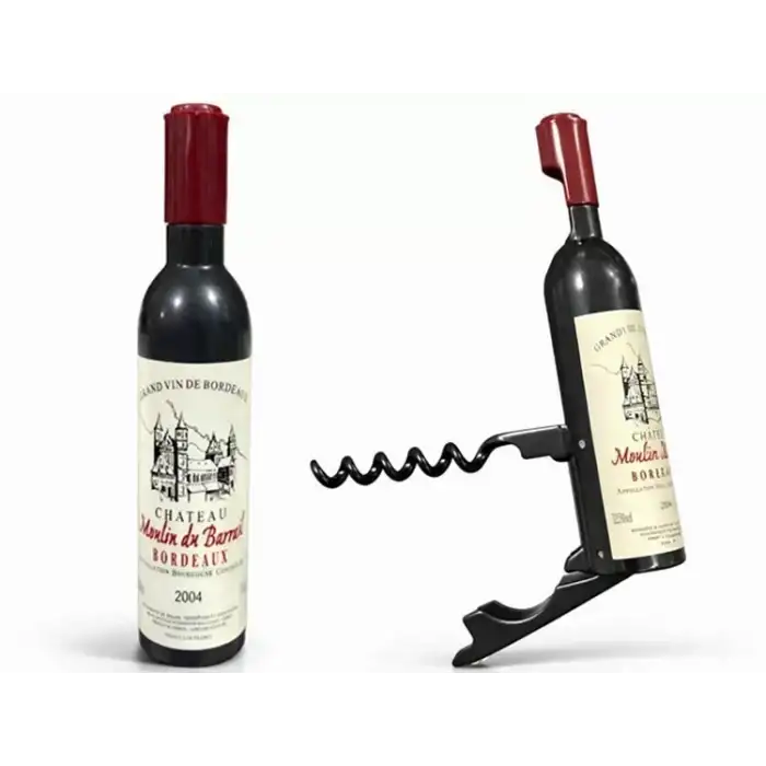 AsilTech Şişe Tasarımlı Paslanmaz Çelik Tirbuşon Açacak